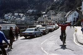 Andrew Billington "arrives" in Lynmouth