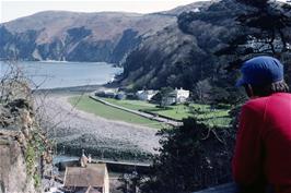 View back to Lynmouth from the steep path to Lynton