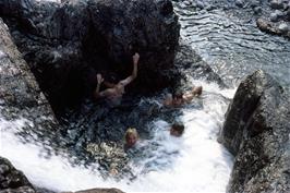 There's nothing as refreshing as in icy dip in a mountain waterfall on a hot day