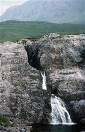 The Glencoe Waterfall from the road