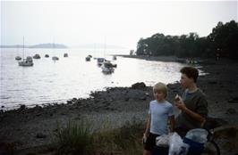 Matthew and Andrew W contemplating a swim in Loch Lomond