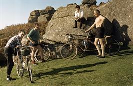 John, Mike, Richard and Colin at Bonehill Rocks (Photo: Jean Brierly)