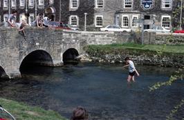 Fun in the River Coln at Arlington, Bibury