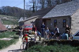 Ready to leave the "Save the Church Bells" cafe at Compton Abdale village hall