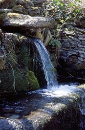 An interesting water feature just opposite the village hall in Compton Abdale