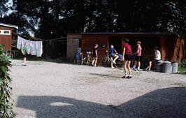 Preparing to leave Golant youth hostel