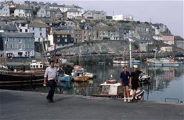 Simon Warner and Steven Bowles at Mevagissey harbour