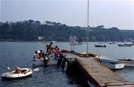 Boarding the tiny Helford Passage ferry