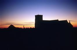 St Materiana's Church, Tintagel, at sunset, taken by Andy and Michael on their evening walk back to the hostel