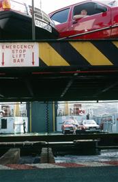 Side-loading vehicles onto the ferry