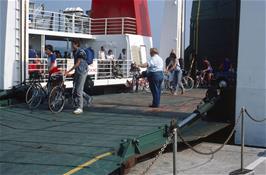 Disembarking the ferry at Armadale, Isle of Skye