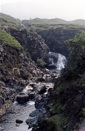 The private waterfall near Glenbrittle YH that provided so much fun yesterday afternoon