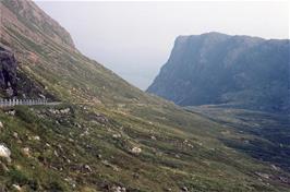 View back down the main climb