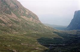 View back from the final hairpin bends