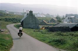 Duncan rides through the remote coastal village of Camustiel, near Applecross