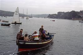 The first group start the hazardous crossing to East Portlemouth