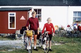 Phil and Matthew Burrows at Achmelvich youth hostel (Photo: Phil Burrows)