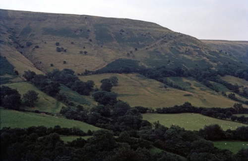 Central view from Capel-y-Ffin youth hostel, showing the desolate hills of the Black Mountains