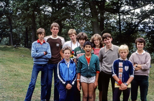 One final timed group photo, using the last exposure on Michael's film.