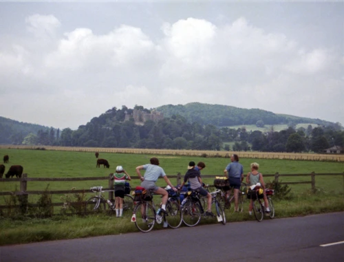 Carl photographs Dunster Castle on the approach to Minehead.