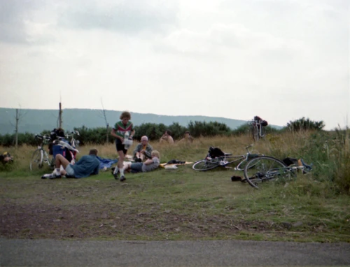 Lunch on North Hill, Minehead. Naturism spreads to Torbay CTC—someone goes topless. Frank: 'Absolutely disgusting! It wouldn't have happened in my day!'